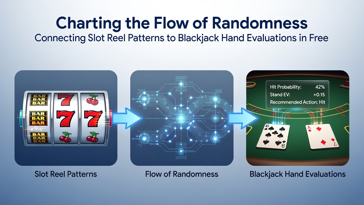 Beispiel für Musteranalyse in einer mobilen App, die Slot-Walzen und Blackjack-Entscheidungen verknüpft