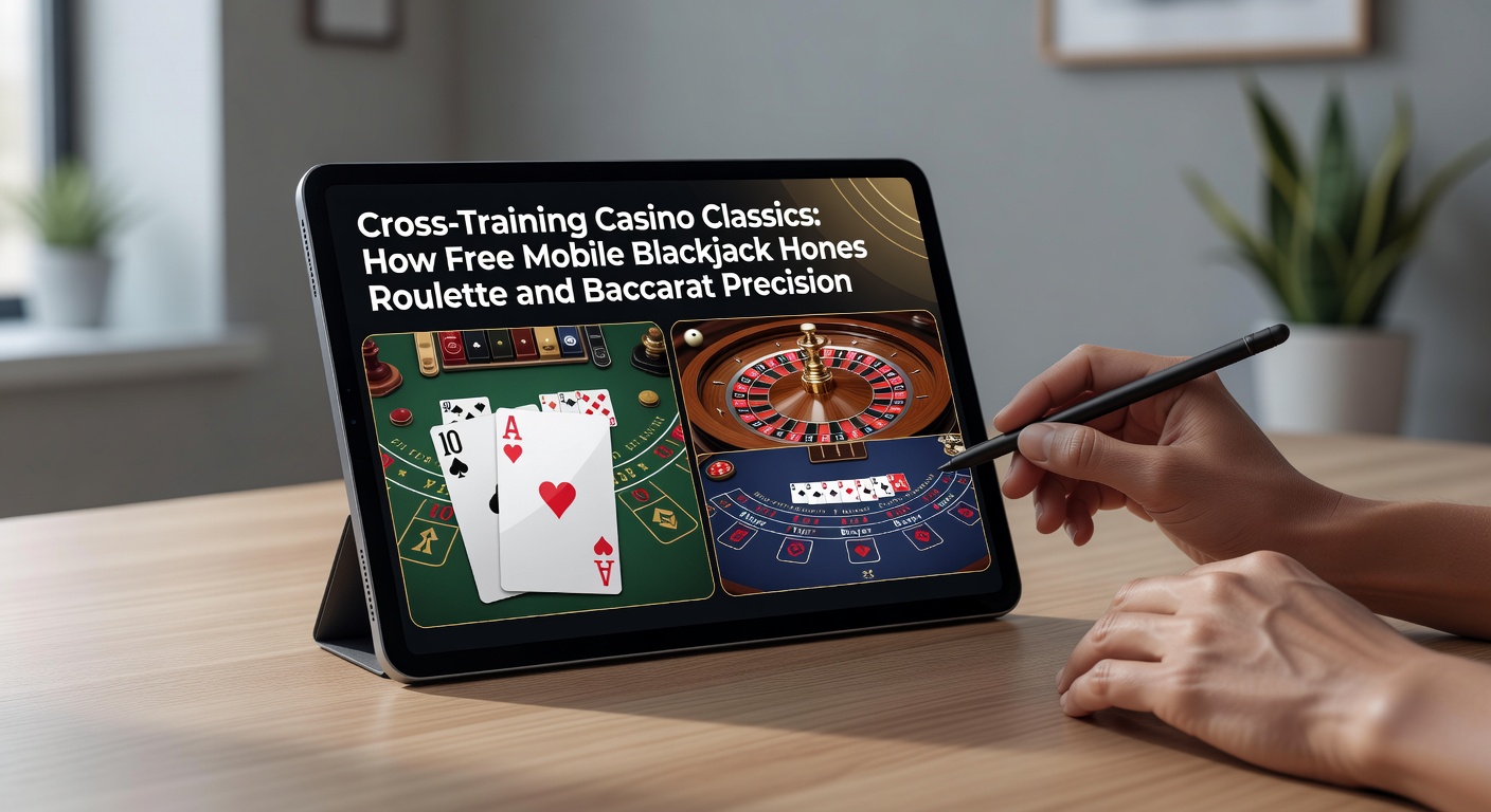 Smartphone mit Blackjack-App, das Strategien für Roulette und Baccarat visualisiert