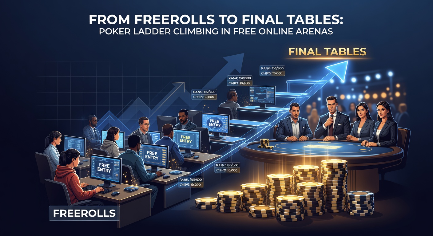 Detaillierter Blick auf ein Final Table in einem Online-Pokerturnier, mit Spielern, die um den Titel kämpfen, Chips stapeln sich hoch und der Chat explodiert vor Action