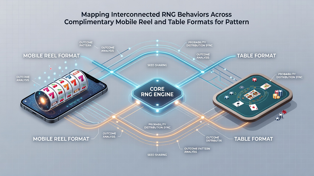 Detaillierte Heatmap vernetzter RNG-Sequenzen in mobilen Reel- und Tischdemo-Modulen