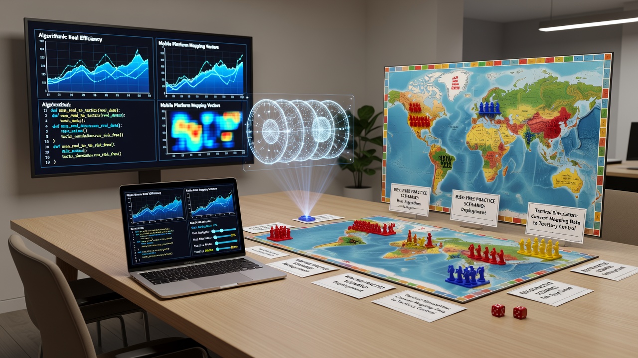 Beispielhafte Darstellung von Algorithmus-Mapping zwischen Walzen und Tischspielen auf Smartphone-Displays